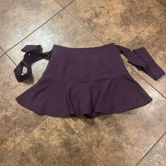Zara Purple Tie Skirt‎ Size M - Picture 9 of 9